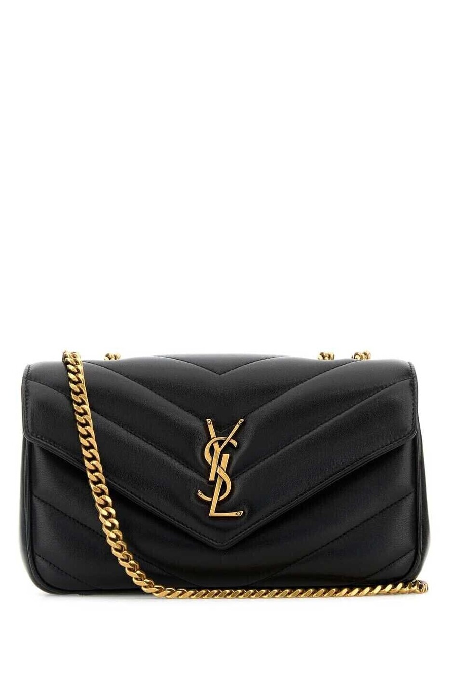 Saint Laurent Loulou Quilted Leather Shoulder Bag Black